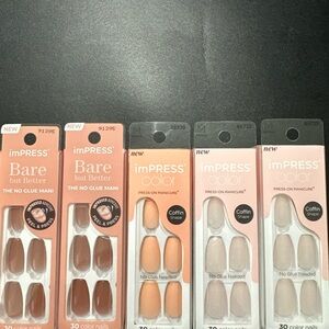 imPRESS Flare Press-On Nails in Warm Brown